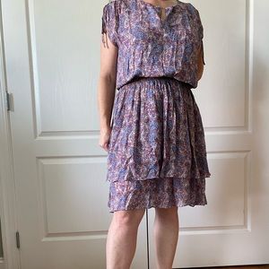 FRYE Boho Paisley Short Sleeve Dress